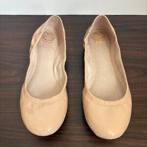 VINCE CAMUTO Ellen Bisque Bone Color Elastic Sides Ballet Flats Women's Size 9.5